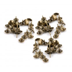 Punaises klassiek, brons, 10x10mm, type 2 (100 stuks)
