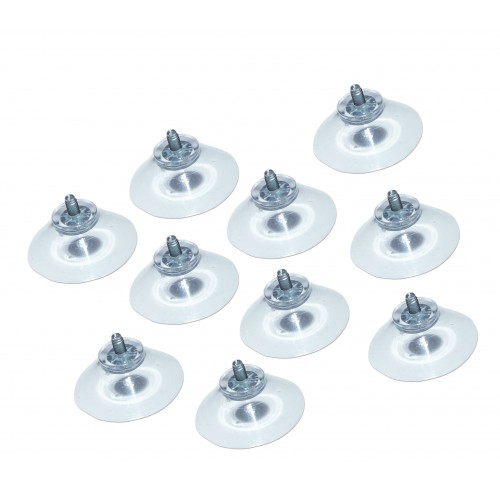 Set transparante zuignappen met m4 schroefdraad (41mm, 10 stuks)