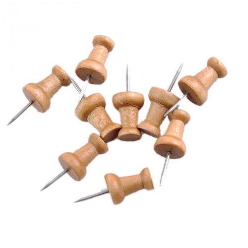 Set klassiek houten punaises (50 stuks in zakje)