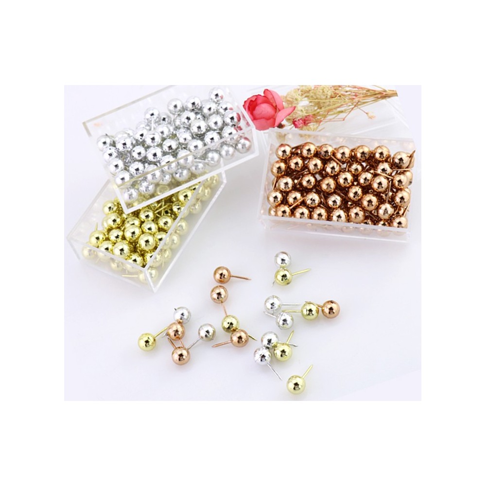 silver push pins