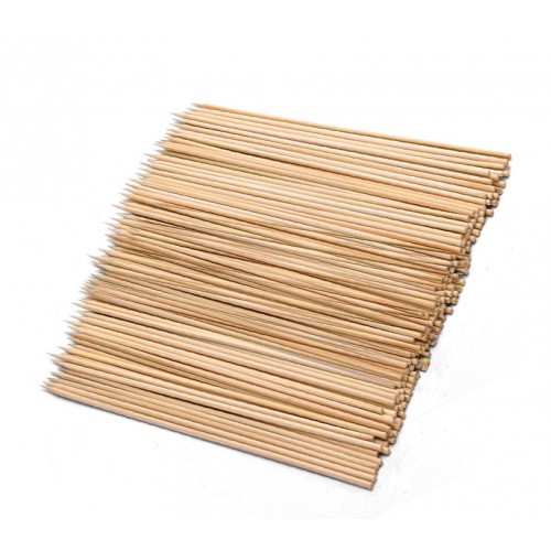 Gepunte stokjes (100 stuks, 3.6x240mm, berkenhout)