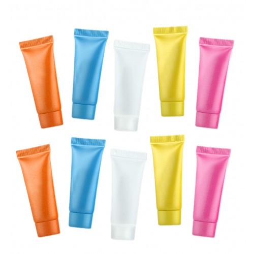 Set hervulbare, lege tubes, flesjes 5 ml, 10 stuks