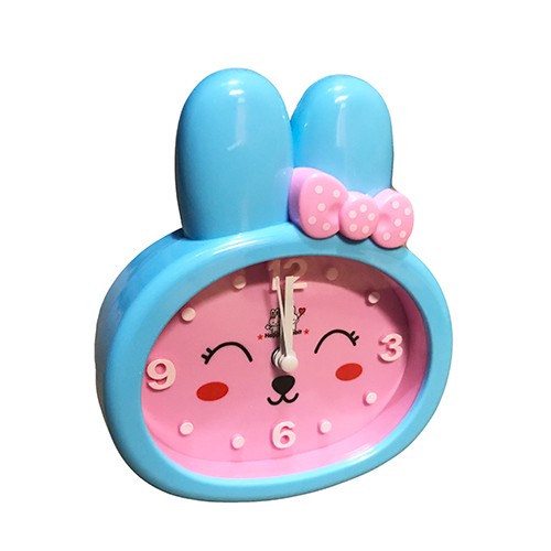 Grappige kinderklok, konijn (wekker), roze/blauw, type 1
