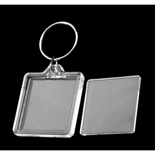 Set van 10 lege fotoframe sleutelhangers om zelf te vullen