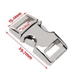 Mini metalen gesp, nr 3: 30x15mm, zwart