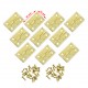 Set of 20 pieces small brass hinges (30x18mm)