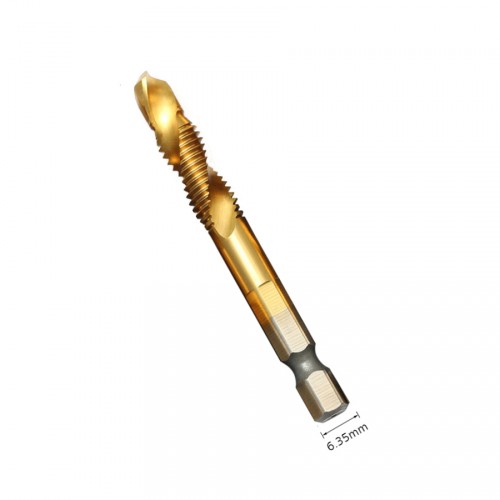 Hss tap en verzinkboor 1/4"-20 UNC, zeskantschacht