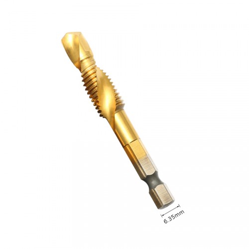 Hss tap en verzinkboor M10, zeskantschacht