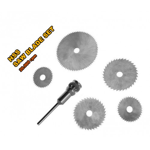 5 mini HSS zaagbladen, zilverkleur, voor multitools