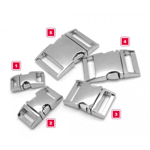 Stabile Metallschnalle, silber, Nr. 3