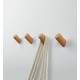 Set of 4 wooden clothes hooks, beech