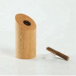 Leuke set van 4 houten kledinghaken (kapstok), beuken