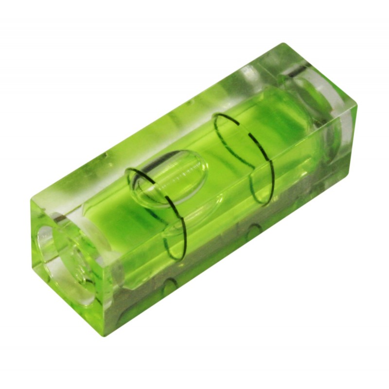 Vial for spirit level green rectangular