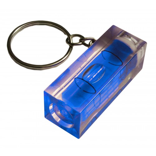 Sleutelhanger met waterpas (blauw)