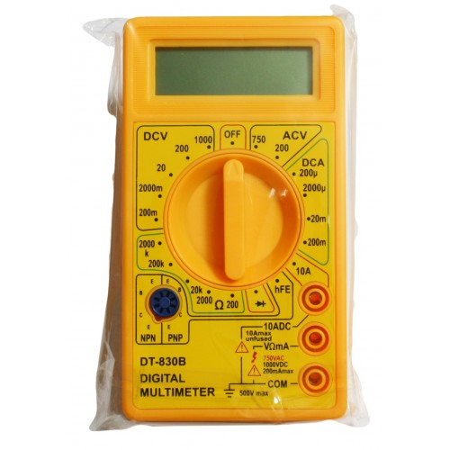LCD digitale multimeter geel