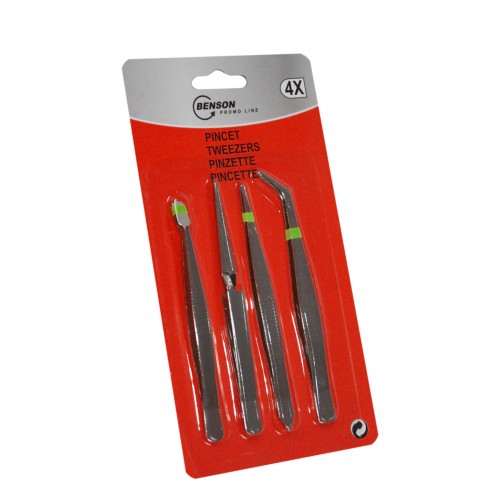 Budget set pincetten (4 delig) voor het precieze werk