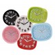 Cheerful small clock with alarm (only 10 cm high): blue