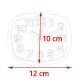 Vrolijke, kleine klok met alarm, 10cm hoog, rood