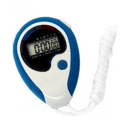 Digital stopwatch (blue/white, ABS plastic)
