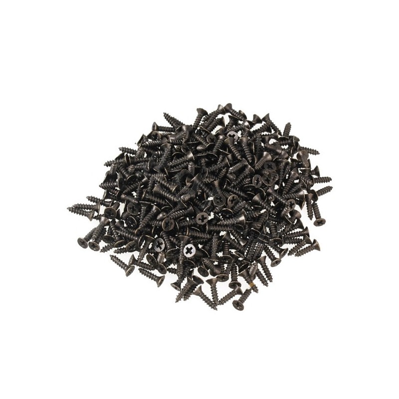 100 mini screws (2.5x8 mm, countersunk, bronze color)