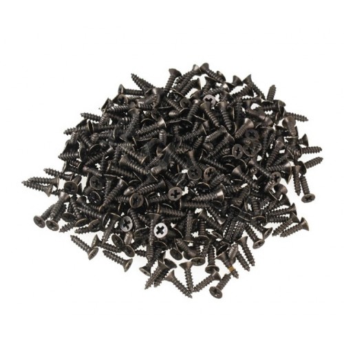 100 mini schroefjes (2.0x8 mm, verzonken, bronskleur)