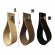 4 pieces leather handles, loops, for furniture, cognac
