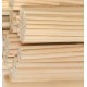 100 pcs 9.5 mm x 200 mm wooden sticks (birchwood)