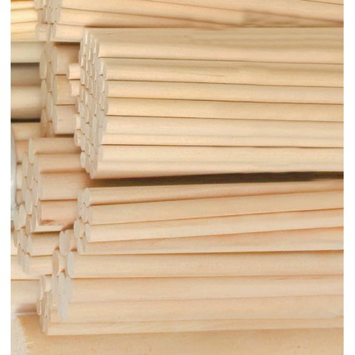 100 stuks houten stokken (9.5x200 mm, berkenhout)