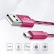 1 meter USB combi-cable pink for charging and data