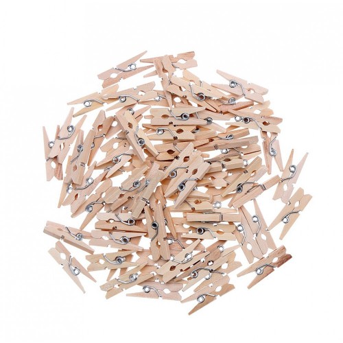 Set van 100 stuks kleine wasknijpers (3.5cm)