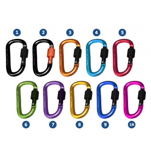 Set karabijnen: 10 stuks, 10 kleuren