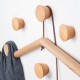 4 wooden clothes hooks, walnut (type 2)