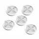 5 pieces round bubble level tool 32x7 mm white