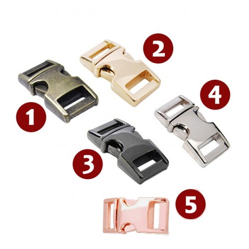 Mini metalen gesp, nr 3: 30x15mm, zwart