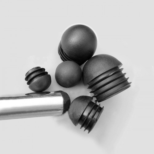 8 x ronde dop zwart voor stoel en tafel (inslag), 25 mm