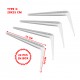 Set of 24 metal shelf supports, white 20x25 cm