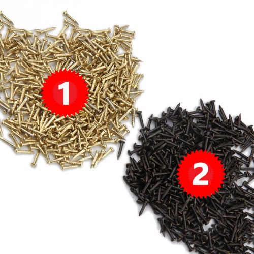 Zakje met 300 mini spijkers (8mm lang), type 2: brons