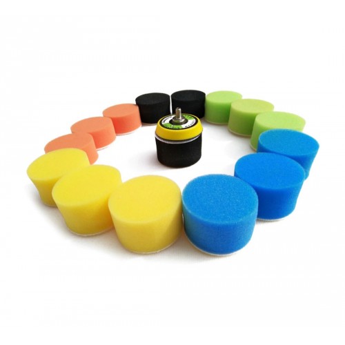 Set kleine sponzen (50mm) voor schoonmaak, met adapter