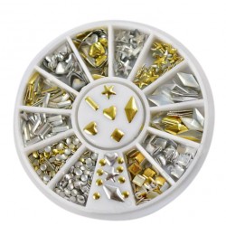 Deco diamond stones in a box (120 pcs, 6 types)