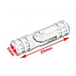 20 kleine (verborgen) scharniertjes 5*25 mm, zwart