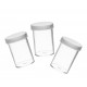 Set of 30 sample containers, 20ml with screw caps