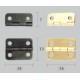 Set of 20 pieces small brass hinges (16x13mm)