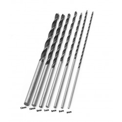 Set of 7 wood drills (4-12mm) extreme length (300mm!)