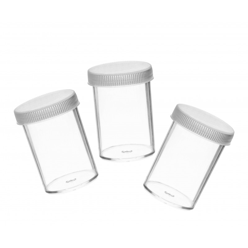 Plastic sample container 20 ml with screw cap