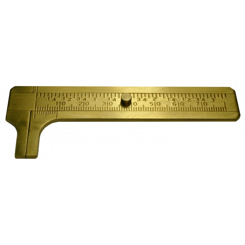 Mini caliper 80 mm brass