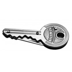 Mesje in sleutel voor sleutelbos (zilverkleur)
