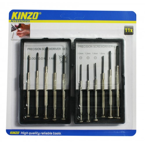 Kinzo 11 delige precisie schroevendraaierset.
