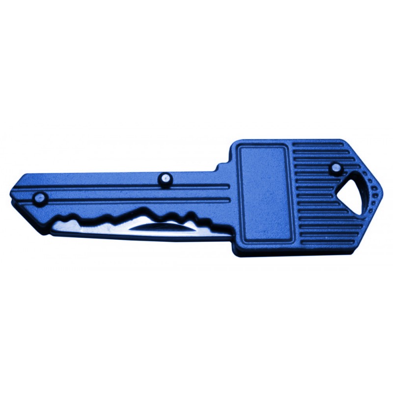 Mes in sleutel voor sleutelbos (blauw)
