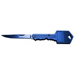 Mes in sleutel voor sleutelbos (blauw)