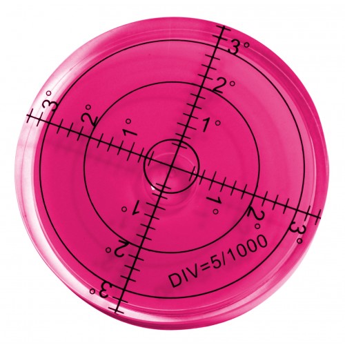 Ronde waterpas 60x12 mm rood